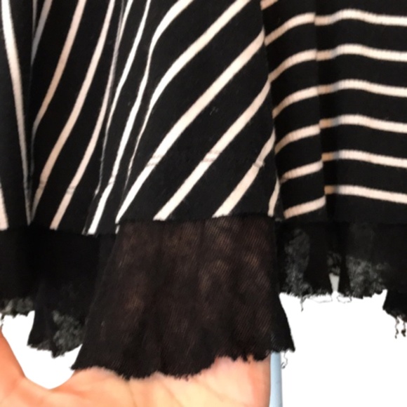 WE THE FREE tangerine stripe black white sweater by FREE PEOPLE - Picture 12 of 13